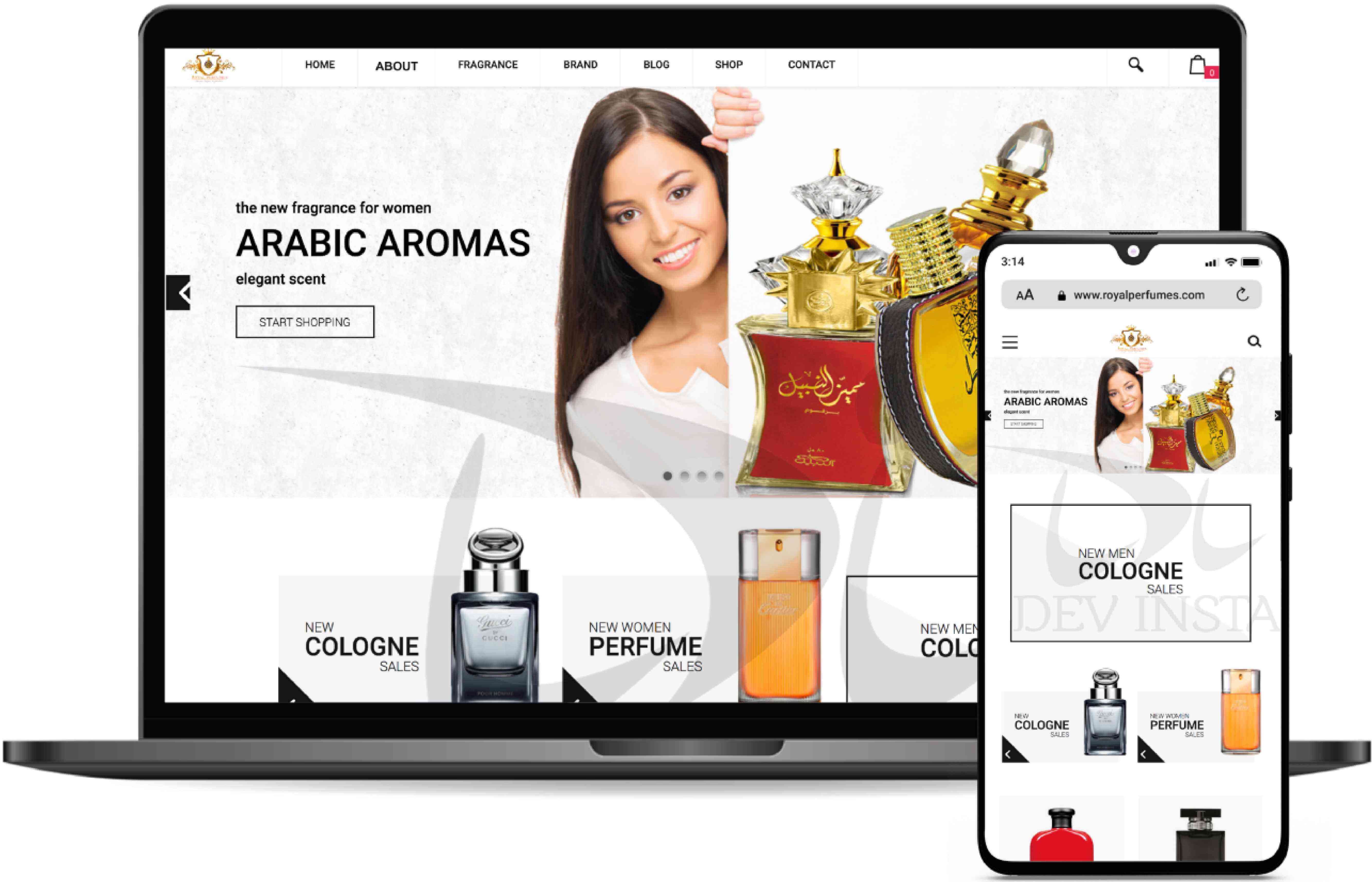 Devinsta Arabic Aromas Web Design Devinsta Arabic Aromas Web Design
