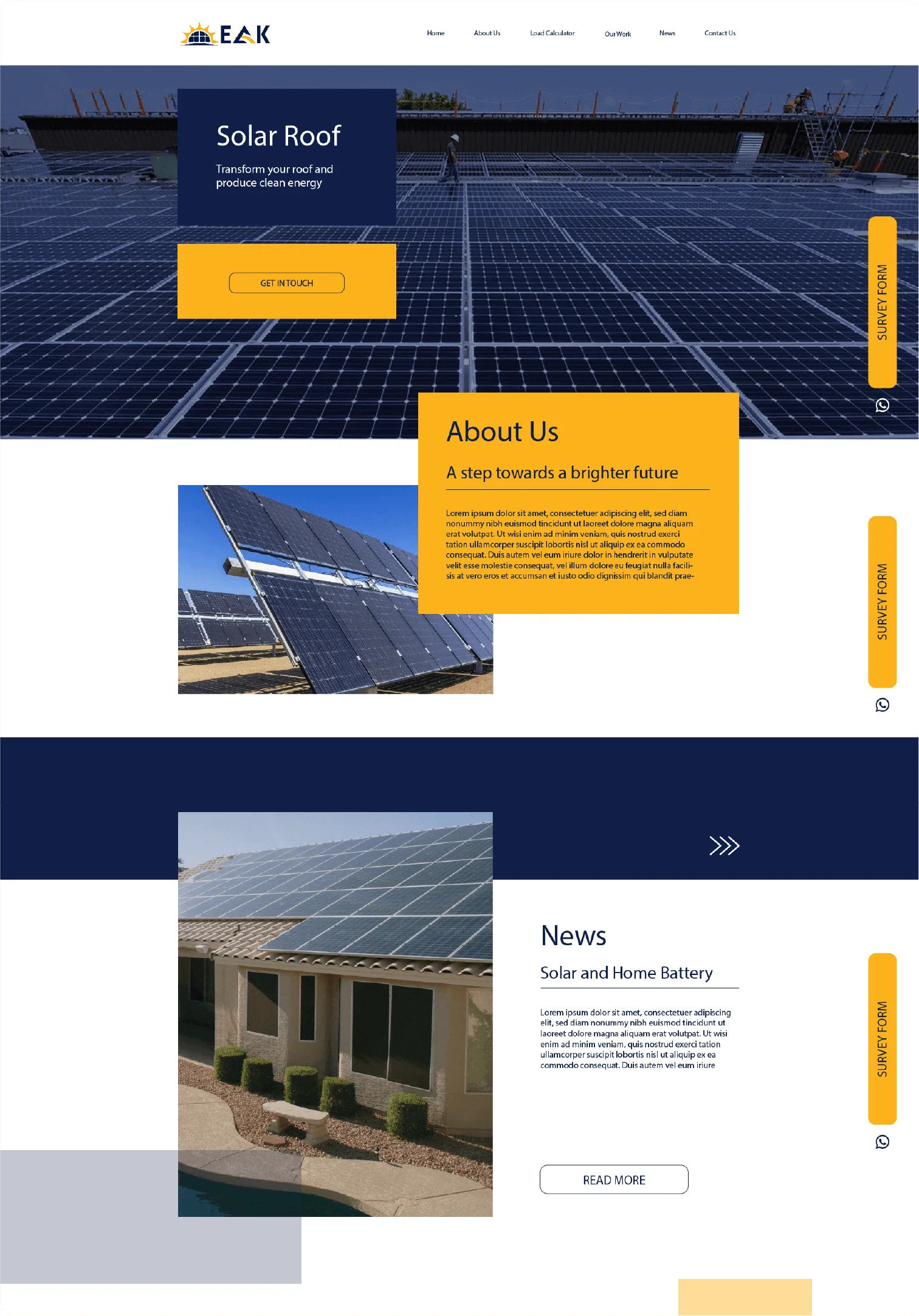 Devinsta eakSolar-landingpage