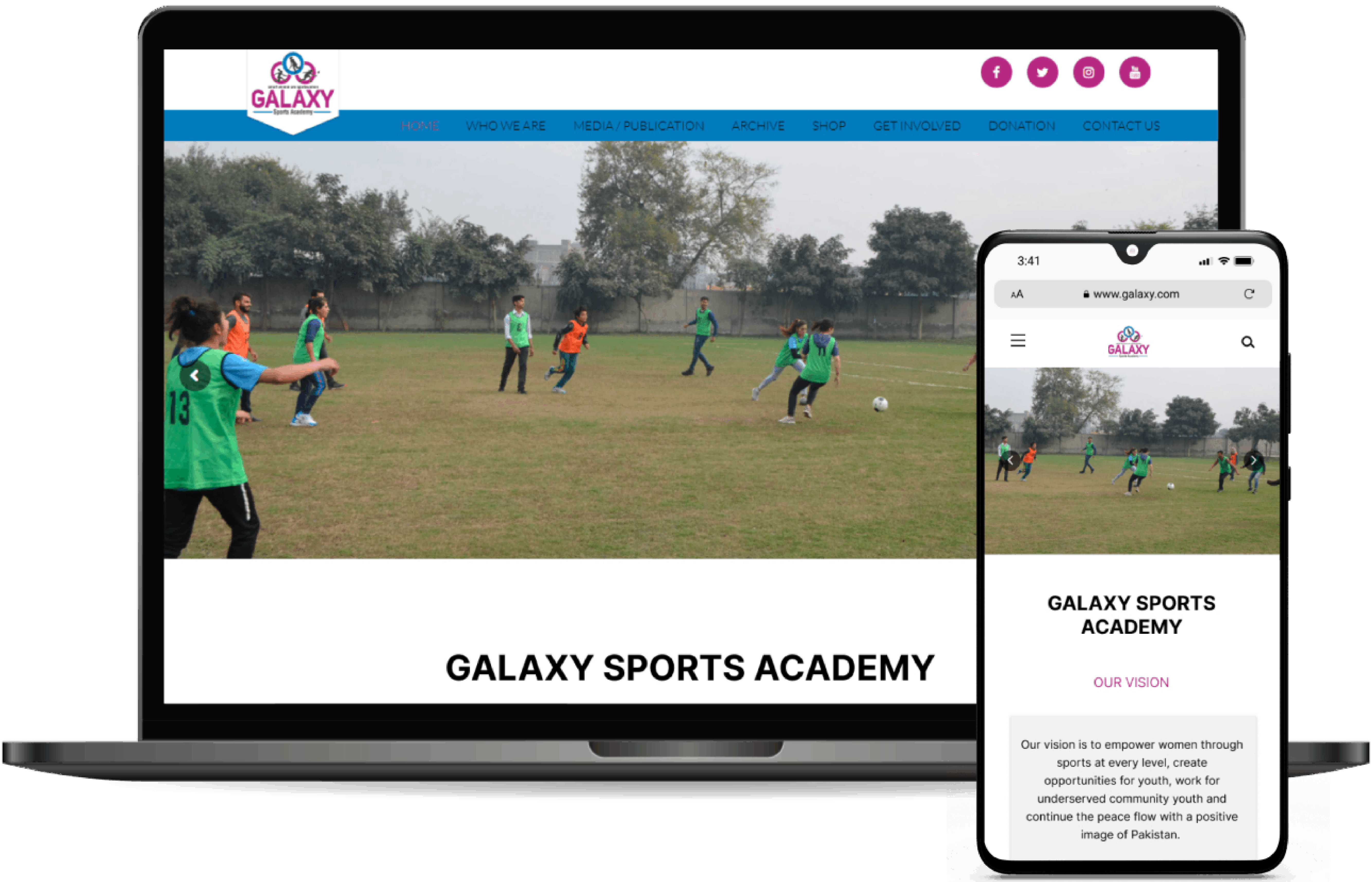 Devinsta Galaxy Sports Web Design Devinsta Galaxy Sports Web Design