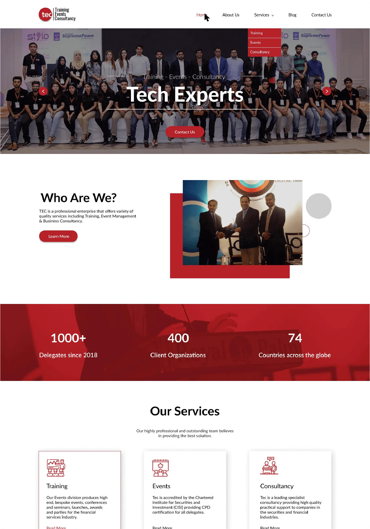 Devinsta tecExpert-landingpage